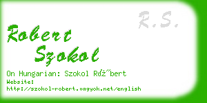 robert szokol business card